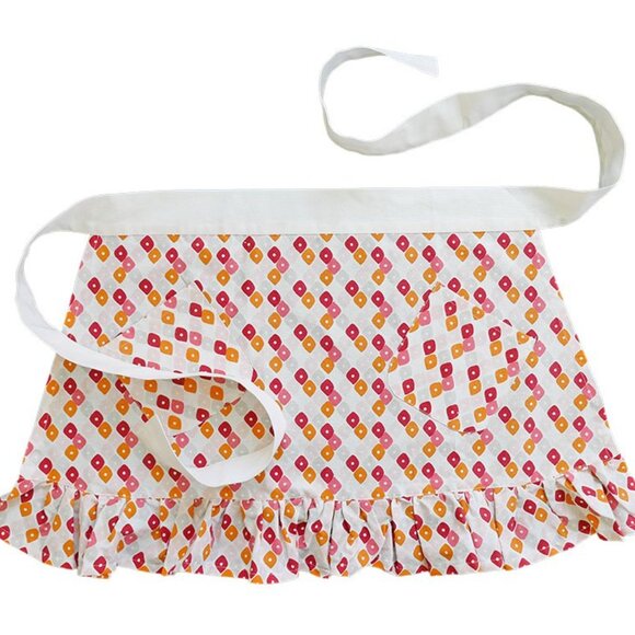 2 Cute as a Button Sarah Richardson Candy Lattice Short Aprons 100% Cotton - Picture 2 of 5